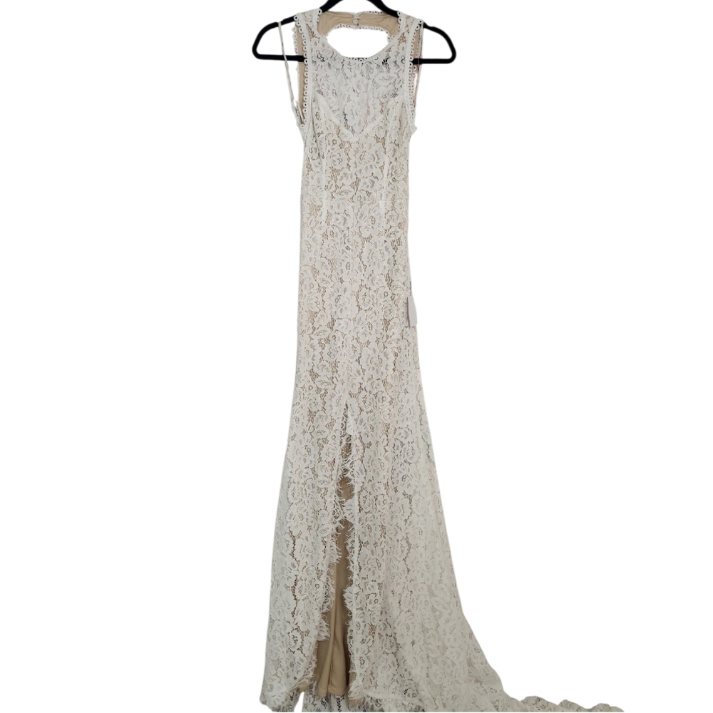 Lulu's White Lace Maxi Dress